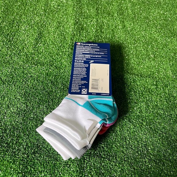 Champion Double Dry Colorblock Running Sports Ankle 3-Pairs Socks Size 5-9 NEW - Picture 7 of 11